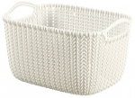 Hoiukorv, esemete hoidmiseks Curver Knit, 8 l, valge v., 30 x 22 x 17 cm