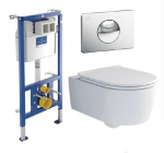 Seinapealse WC-poti komplekt integreeritud krohvialune Gustavsberg Soul, 13.5 cm x 52.5 cm