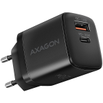 Telefoni laadija Axagon ACU-PQ20, USB Type C/USB Type A, 8.4 cm, must v., 20 W