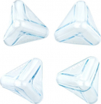 Nurgakaitse Akuku A0652, 3 cm, &Oslash; 3 cm, l&auml;bipaistev v., 4 tk