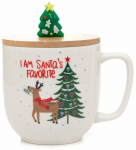 Kaanega kruus Homla Moldy 873091, valge/mitmev&auml;rviline, 0.3 l