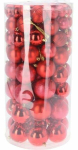 J&otilde;ulupuu kaunistuste komplekt, punane, 4 - 8 cm, plastik, 100 tk.