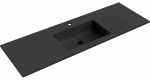 Vannitoa kraanikauss Mexen Otis, konglomeraat, 141 cm x 46.5 cm x 16.8 cm, must