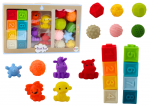 Vannitoa m&auml;nguasjade komplekt Lean Toys, mitmev&auml;rviline, 20 tk