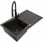 K&ouml;&ouml;givalamu koos kraaniga Mexen Cesar, graniit, 77.5 cm x 47 cm x 19 cm, metallic black/gold+black