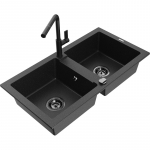 K&ouml;&ouml;givalamu Mexen Mario, graniit, 82 cm x 43.6 cm x 16.1 cm, h&otilde;be v./must v.