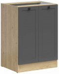 Alumine k&ouml;&ouml;gikapp Junona Line, grafiit v./bernstein oak v., 47 cm x 60 cm x 82.6 cm