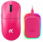 Juhtmevaba m&auml;nguhiir Mchose A7 V2 Pro+ Wireless MC-A7V2-9, 2.4 ghz / bluetooth / usb, roosa v.