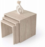 Kohvilaudade komplekt Kalune Design Flex, travertine v., 40 - 50 cm x 50 cm x 40 - 50 cm, 3 tk