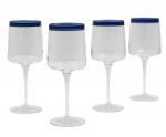 Veiniklaaside komplekt Hermia Verona, klaas, 0.32 l, 4 tk, sinine v.