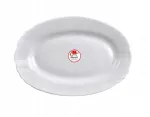 Taldrik prae Bormioli Rocco, 22.5 cm x 15.5 cm x 1.5 cm, valge v.