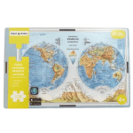 Puidust pusle Buki Physical World Map Hemispheres, 29 cm x 41 cm, 120 tk, mitmev&auml;rviline