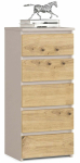 Kummut Akord CL5 PK, ka&scaron;miir v./artisan oak v., 92 cm x 40 cm x 50 cm