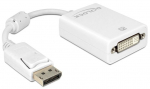 Adapter Delock Display port male, DVI-I female, 0.2 m, valge v.