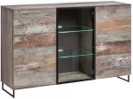 Vitriinkapp ASM Plank, must v., 150 cm x 40 cm x 97 cm