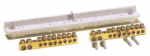 &Uuml;hendusplokk Technova N+PE 1006.08, 2x16+8x10 / 2x16+8x10 mm&sup2;, messingi v.