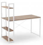 Kirjutuslaud ja riiul Narvik B1, tamm v./valge v.