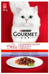 Kassi m&auml;rgtoit Purina Gourmet Mon Petit Adult, lambaliha/veiseliha/vasikaliha, 0.05 kg x 6 tk