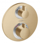 Peidetud termostaatsegisti Hansgrohe Ecostat S Brushed, pronksiv&auml;rvi