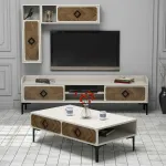 Elutoa m&ouml;&ouml;blikomplekt Kalune Design Samba, sise, kreemjasvalge/p&auml;hklipuu v.