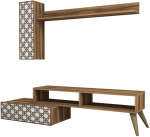 Sektsioonkapp Kalune Design Planet 845HCT3044, valge v./p&auml;hklipuu v., 37.2 cm x 150 cm x 37.8 cm