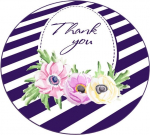 Vannitoa p&otilde;randamatt Foutastic Thank You 359CHL4441, valge v./roosa v./violetne v., 120 cm x 120 cm, &Oslash; 120 cm