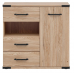 Kummut Lara S463-KOM1D3S-JBE, pruun v., 88 cm x 40 cm x 90 cm