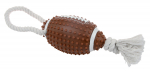 M&auml;nguasi koerale, k&ouml;is Zolux Squeaky Us Football Rope 480780, 10 cm, pruun