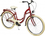 Jalgratas linna- Azimut Vintage 3-Speed, 26 ", 17'' raam, bordoo/kreemjasvalge