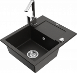 K&ouml;&ouml;givalamu Mexen Enzo 6506571005-75+670300-00, graniit, 57 cm x 46 cm x 17.4 cm, must/kroom