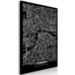 Reproduktsioon Artgeist Dark Map Of London, k-b-0076-b-a, 20 cm x 30 cm