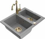 K&ouml;&ouml;givalamu koos kraaniga Mexen Carlos, graniit, 58 cm x 47 cm x 17.7 cm, kuldne/hall