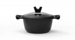 Pott Domoletti Black Marble, 20 cm, 2.6 l, must v.