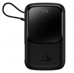 Akupank Baseus Qpow Pro, 10000 mAh, 22.5 W, must v.