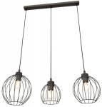 Valgusti rippuv Emibig Nando 1369/3, E27, 3 x 15 W, must v.