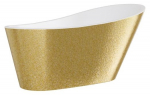 Vann, teisaldatav Besco Melody Glam Gold,, 170 cm x 80 cm x 72 cm, ovaalne, kuldne/kroom