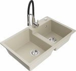 K&ouml;&ouml;givalamu koos kraaniga Mexen Tomas, vaik/graniit, 80 cm x 50 cm x 19 cm, beež