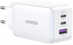 Laadijate komplekt Ugreen Nexode, USB Type A/2 x USB Type C, 6.6 cm, valge v., 65 W