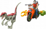 Kujukeste komplekt, koos tarvikutega Mattel Jurassic World Jurassic Park Dennis Nerdy HTP61, mitmev&auml;rviline