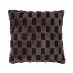 Dekoratiivne padi Domoletti Mink Chess, &scaron;okolaad, 50 cm x 50 cm