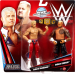 Kujukeste komplekt Mattel WWE Main Event Showdown The American Nightmare Cody Rhodes VS Solo Sikoa, 2 tk, must v./punane v.