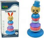 Puidust p&uuml;ramiid, panda Lean Toys Tumbler, 21 cm, mitmev&auml;rviline