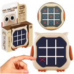 Elektrooniline m&auml;ng &ouml;&ouml;kull Lean Toys Tic Tac Toe, 11 cm, pruun v.