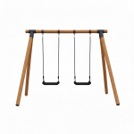 Kiik koos raamiga lastele 4IQ Hatis Tuko, 240 cm, 200 cm, pruun v./hall v.