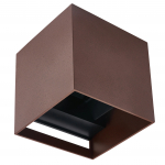 &Otilde;ue seinavalgusti LED Line Lite Cube, 3W, LED, IP65, pruun v., 10 cm x 10 cm