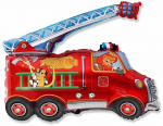 Fooliumist &otilde;hupall erikujuga Flexmetal Fire Truck, punane v.