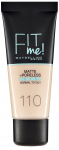 Vedel jumestuskreem Maybelline Fit Me Matte + Poreless, beež v., 110 porcelain, 30 ml