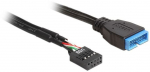Juhe Delock USB 3.0 pin USB 3.0 19 pin male, USB 2.0 A female, 0.3 m, must v.