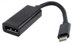 Adapter Gembird USB-C / DispalyPort USB 3.1 C male, Displayport, 0.15 m, must v.