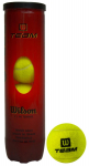 Tennisepallide komplekt Wilson, kollane, 4 tk